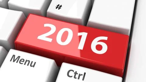 Computer keyboard 2016 Illustrazione stock