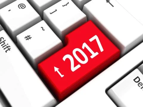 Computer keyboard 2016 Stock Illustration