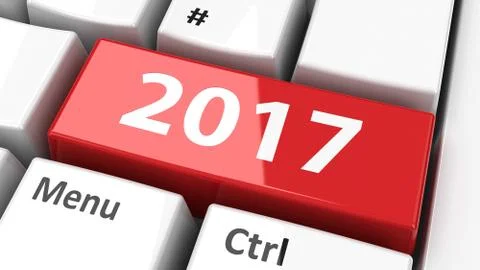 Computer keyboard 2017 Stock Illustration