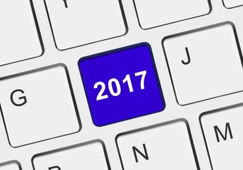 Computer keyboard with 2017 key Computer keyboard with 2017 key - holiday ... Stock Photos