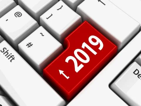 Computer keyboard 2019 #2 Stock Illustration