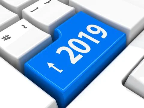 Computer keyboard 2019 #3 Stock Illustration