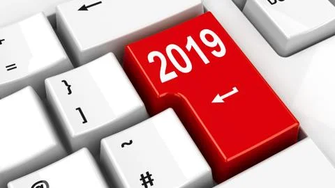 Computer keyboard 2019 #4 Stock Illustration