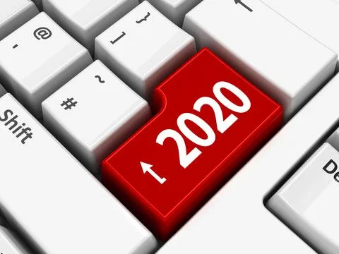 Computer keyboard 2020 #2 Stock Illustration