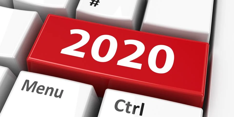 Computer keyboard 2020 Illustrazione stock