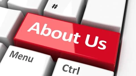 Computer keyboard about us Stock Illustration