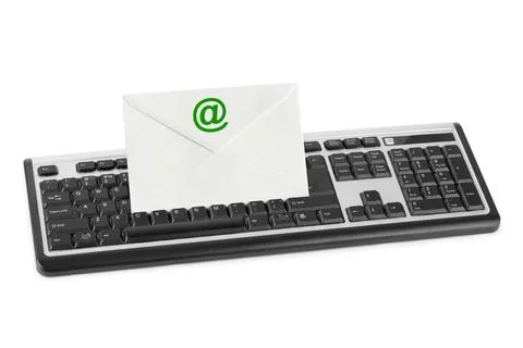 Computer keyboard and e-mail letter Computer keyboard and e-mail letter is... Foto stock