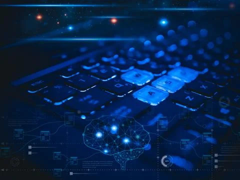 Computer keyboard and internet access icon template. Represents the transmi.. Stock Photos