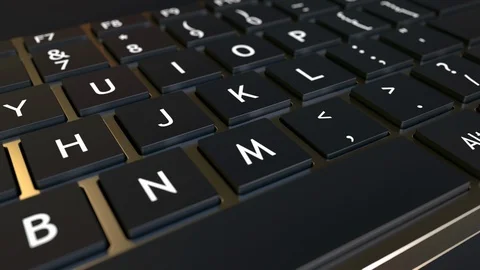 Computer keyboard and jack-in-the-box PASSWORD message in the key. Conceptual 3D Stock Footage 120976822