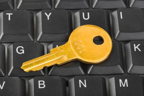 Computer keyboard and key Computer keyboard and key - technology security ... Stock Photos
