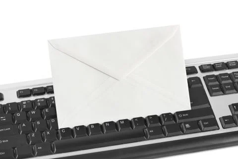Computer keyboard and letter Foto stock