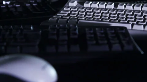 Computer keyboard and mouse Stock Footage 46152202