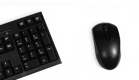 Computer keyboard and mouse Stock Photos