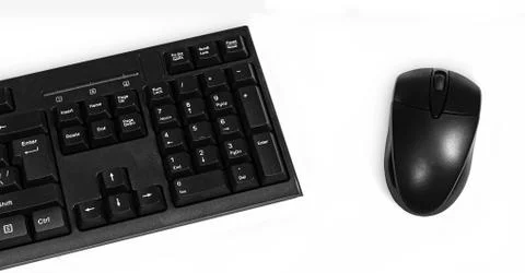Computer keyboard and mouse Stock Photos