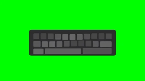 Computer keyboard animation on green screen background Stock Footage 346738687