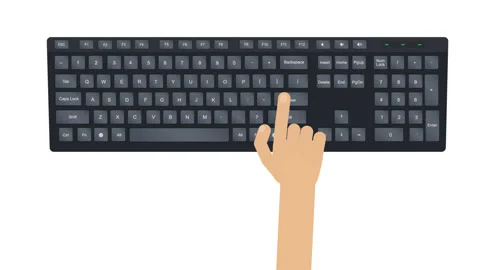 Computer keyboard. Animation of pressing... | Stock Video | Pond5