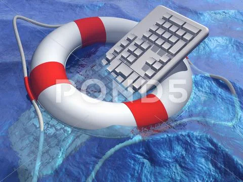 Computer keyboard, artwork Stock Illustration