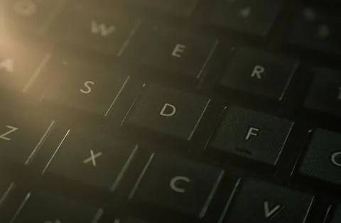 Computer keyboard background with copyspace Stock Photos