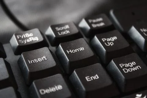 Computer keyboard on black background Stock-Fotos