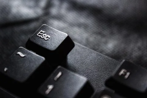 Computer keyboard on black background Foto stock