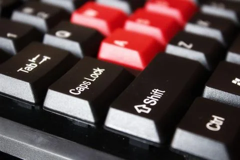 Computer keyboard on black background Fotos Stock