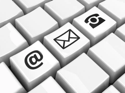 Computer keyboard black contact Stock Illustration