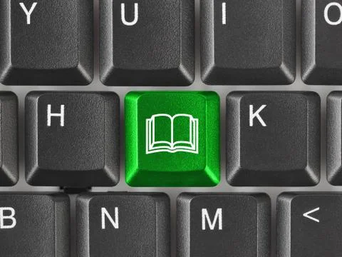 Computer keyboard with Book key Foto stock