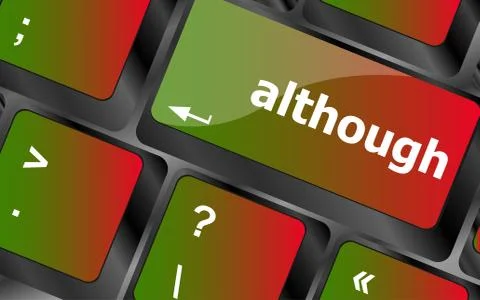 Computer keyboard button with altrough word on it Illustrazione stock