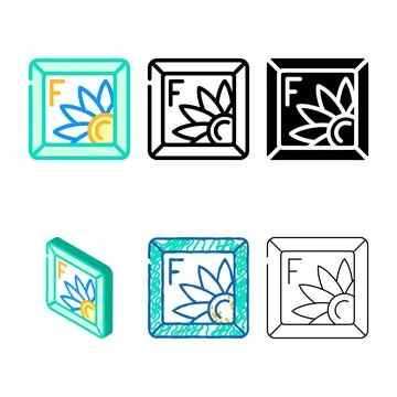 Computer keyboard buttons drawing color designs icon vector Stock Illustration