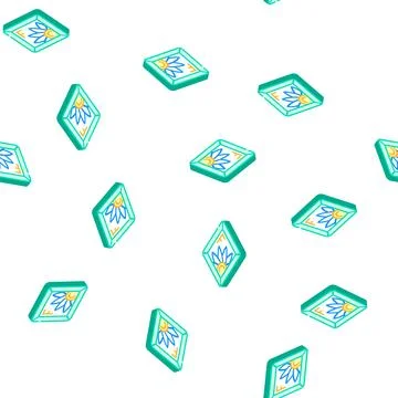 Computer keyboard buttons drawing isometric icon seamless pattern Illustrazione stock