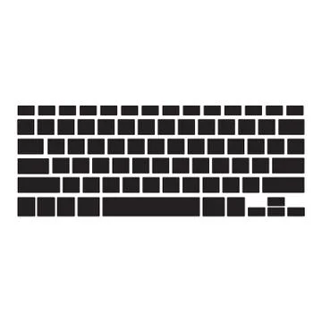 Computer keyboard buttons, isolated on white background, vector illustration. Illustrazione stock