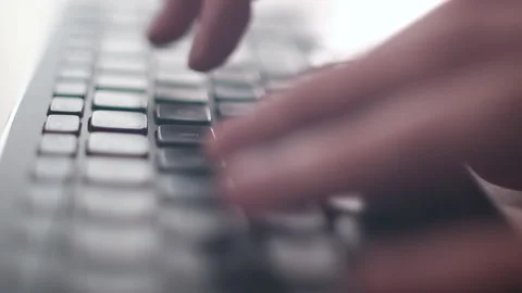 Computer keyboard. The camera is in motion - on dolly Stock Footage 87051933