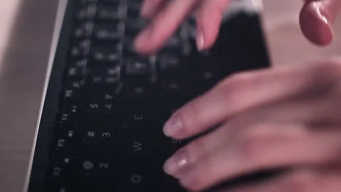 Computer keyboard. The camera is in motion - on dolly Stock-Footage 87351107