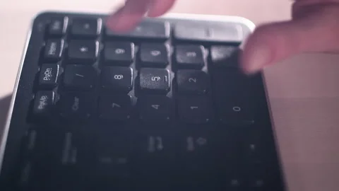 Computer keyboard. The camera is in motion - on dolly Stock Footage 87351826
