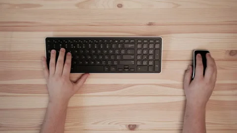 Computer keyboard. The camera is in motion - on dolly Stock Footage 87540469