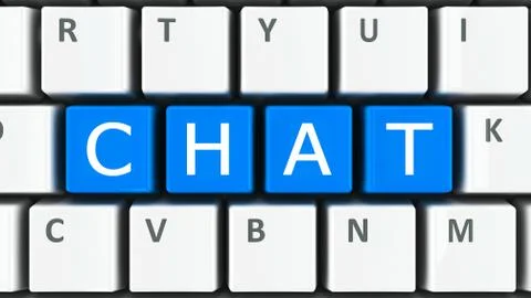 Computer keyboard chat Stock-Illustration