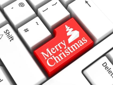 Computer keyboard Christmas Stock-Illustration