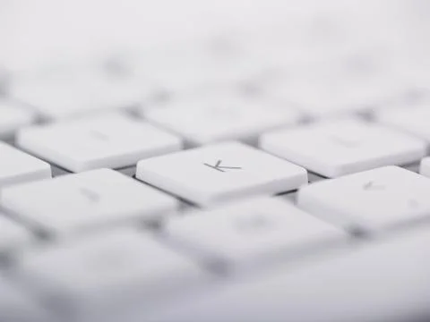 Computer Keyboard close-up and K key Stock Photos