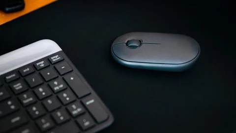 Computer keyboard close up on the desk.... Stock Photos