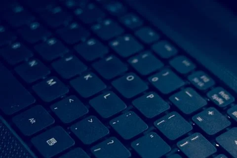 Computer keyboard close-up with empty space Foto stock