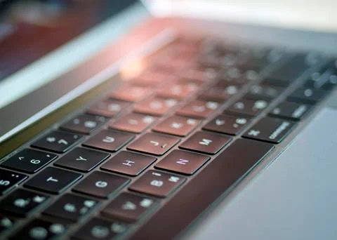 Computer keyboard close-up with empty space Stock Photos