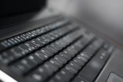 Computer keyboard close-up with empty space, laptop keyboard 写真素材