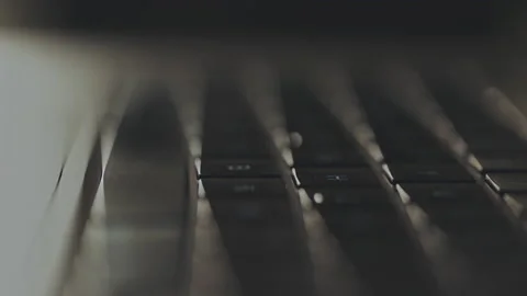 Computer keyboard close-up Vídeo Stock 234348055