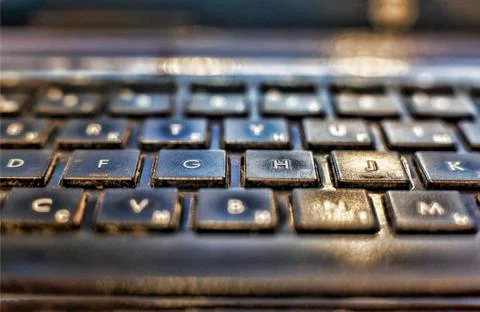Computer keyboard, closeup keys Stock-Fotos