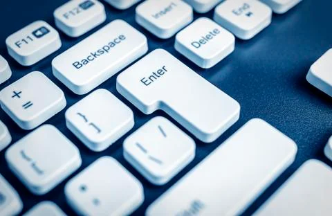Computer keyboard closeup. Stock Photos
