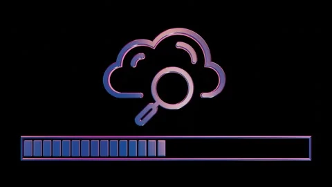 A computer keyboard with a cloud on it Stock Footage 309924130