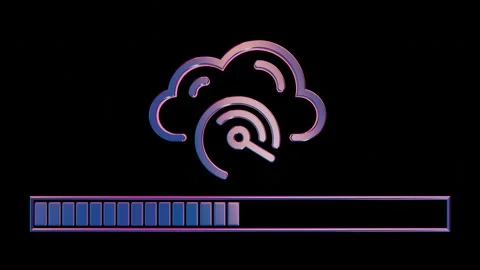 A computer keyboard with a cloud on it Stock Footage 309929198