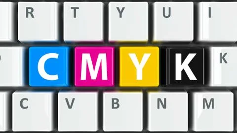 Computer keyboard CMYK Stock Illustration