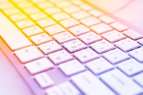 Computer keyboard colorful background. Foto stock