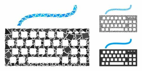 Computer keyboard Composition Icon of Tremulant Items Stock Illustration
